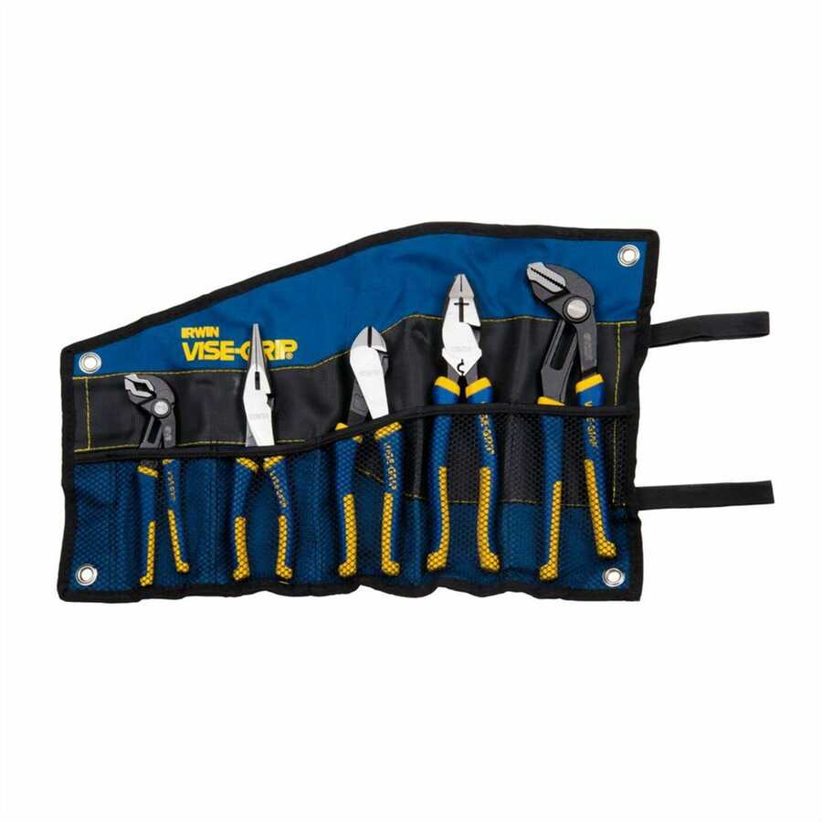 GrooveLock Traditional Pliers Roll Up Bag 5 Pc