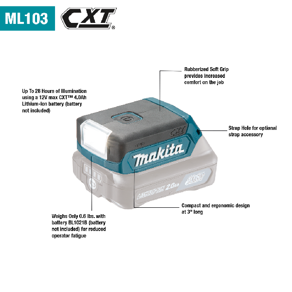12V max CXT® Lithium?Ion Cordless L.E.D. Flashlight tool only