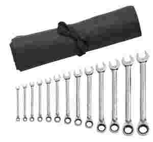 Reversible Combination Ratcheting Wrench Set Roll ...