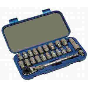 22 pc 3/8" Drive -Point SAE & Metric Shallow Bolt ...