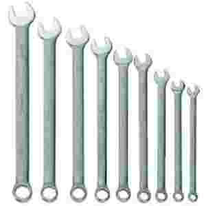 9 Piece Combination Wrench Set, 12 Point, Metric, ...