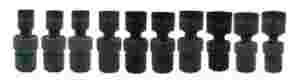 10 pc 3/8" Drive 6-Point Metric Universal Socket S...