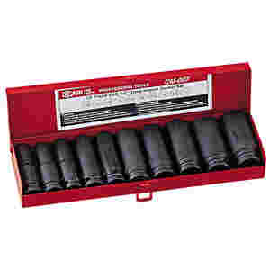 10PC 1/2" Dr. Metric Deep Impact Socket Set