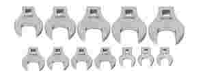 12 Piece 1/2" Drive Crowfoot Wrench Set on Clip Ra...