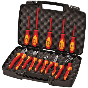 10 Pc Pliers and Screwdriver Tool Set-1000V Insula...