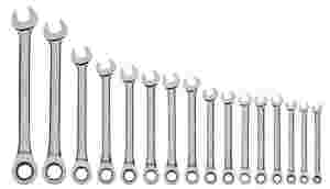 16 pc SAE Combination Ratcheting Wrench Set