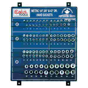 105PC 1/4,3/8 & 1/2" Dr. Sockets Display Board...