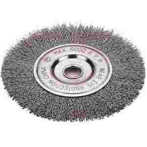 Crimped-Type Wire Wheel Brush 6" Diameter 1" Wide...