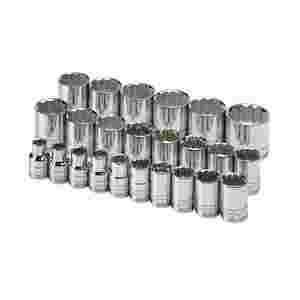 1/2 In Drive 12 Pt Std Metric Socket Set - 24-Pc...