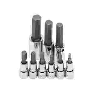 3/8 In & 1/2 In Drive Metric Hex Bit Socket Set - ...