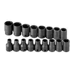 1/2 In Dr Std Metric Impact Socket Set - 17-Pc...