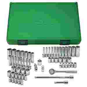 1/4 In Dr Fractional & Metric Socket Set - 60-Pc...