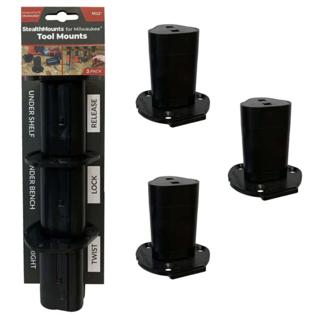 MILWAUKEE M12 TOOL MOUNTS BLK 3PK