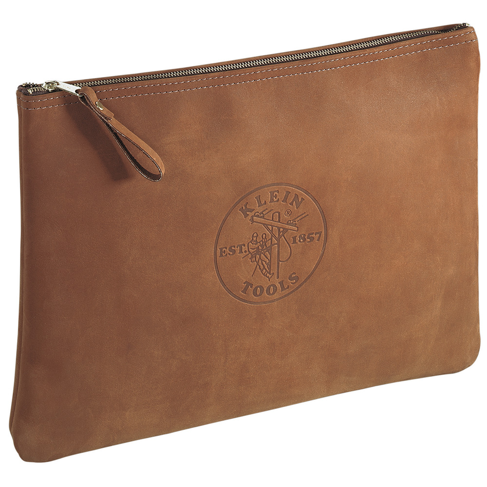 Zipper Bag, Contractor's Leather Portfolio
