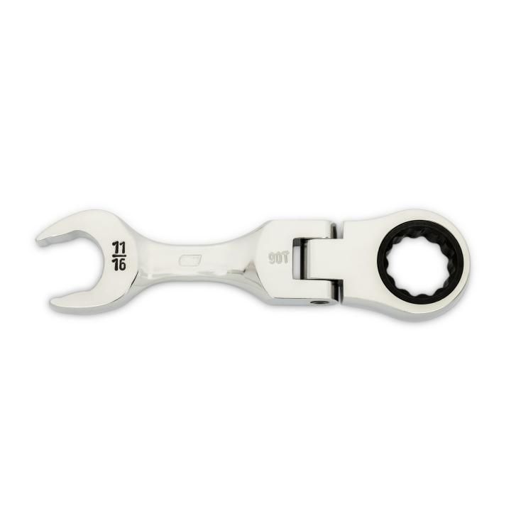11/16" 90-Tooth 12 Point Stubby Flex Combination Ratcheting Wren