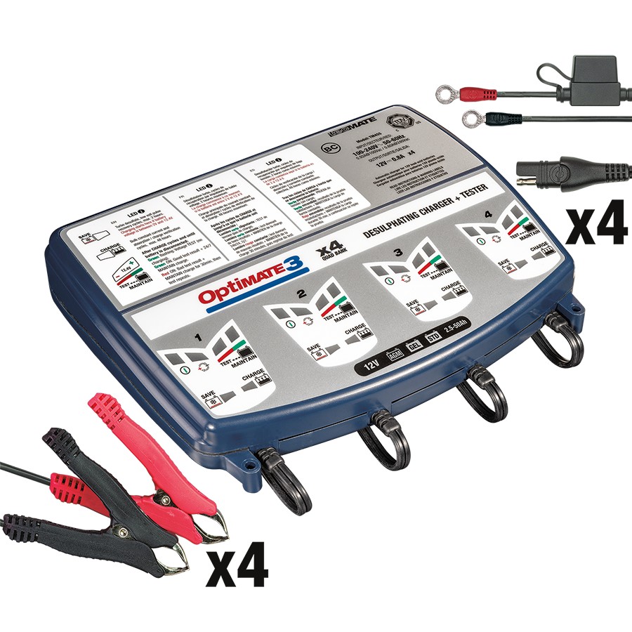 OPTIMATE 4 BANK BATTERY SAVING CHARGER