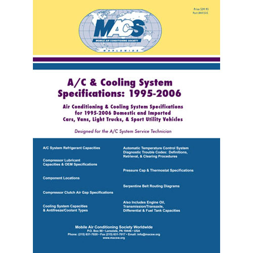 A/C Specification Guide Manual 1995-2006