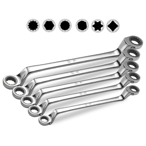 75 Degree Offset Double Box Spline G-Pro Metric Wrench Set