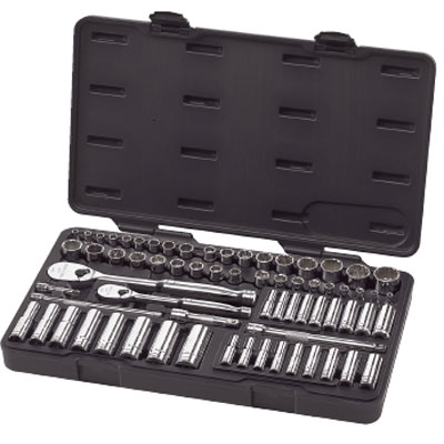 1/4 In and 3/8 In Dr SAE/Metric Super Socket Set - 68-Pc