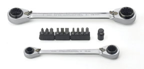 QuadBox Double Box Ratcheting Wrench Set - Metric 13-Pc