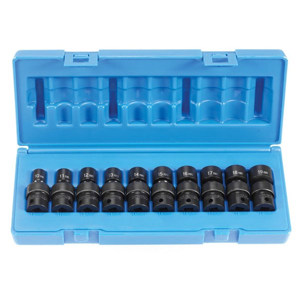 3/8'' Drive Standard Length Metric Universal Set - 10-Pc