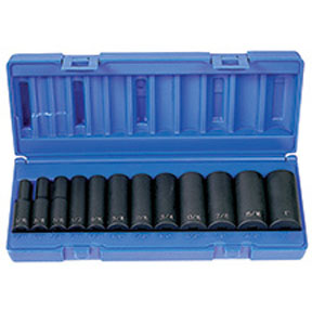 3/8'' Drive Deep Length Fractional Set - 12-Pc