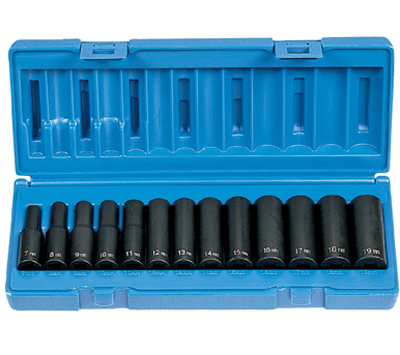3/8 In Dr Deep Length Metric Set - 13-Pc