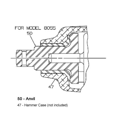 3/4 In Square Drive Anvil for IR 8055