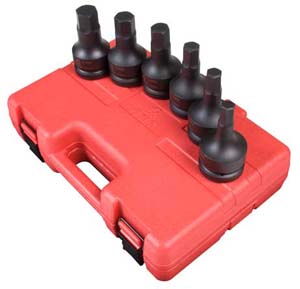 1 In Drive Metric Impact Hex Driver Set - 6-Pc