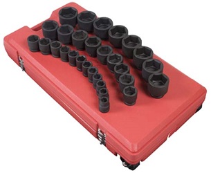 Sunex 4696 3/4" Drive SAE Impact Socket Set with Wheel Kit