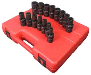 1/2 In Drive 12 Point Swivel Universal Flex Metric Impact Socket