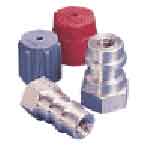 High Side Straight Adapter 1/4" x 16mm with Valve Core