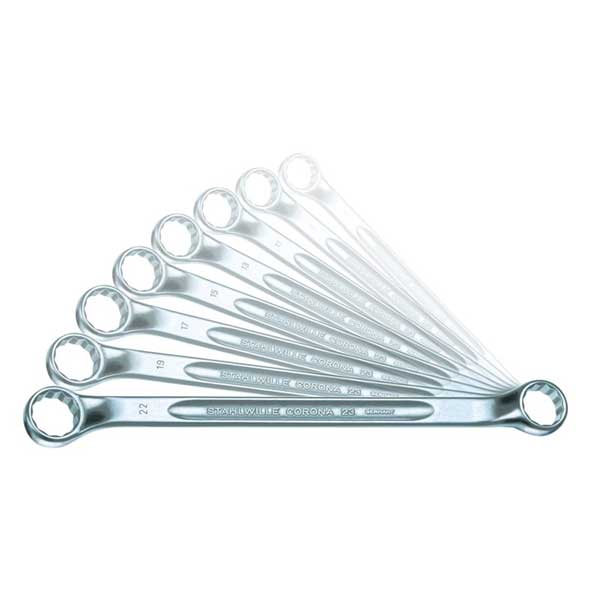23/8 Double Ended Ring Spanner Set CORONA 6x7-20x22 mm