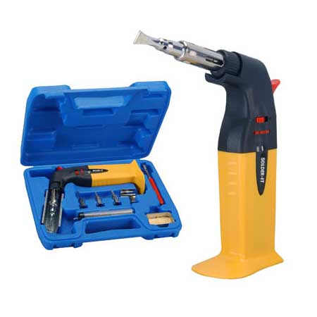 Butane Torch & Soldering Iron Kit with Case and Extra Tips