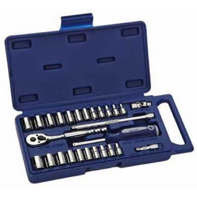 1/4 In Dr SAE/Metric 6-Pt Socket & Drive Tool Set ...