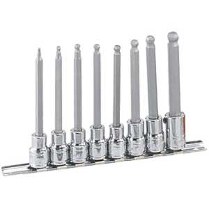 3/8 In Dr Fractional Wobble Hex Bit Socket Set -110mm L - 8-Pc