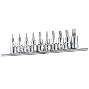 3/8 In Dr Tamperproof Star Bit Socket Set - 50mm L - 10-Pc