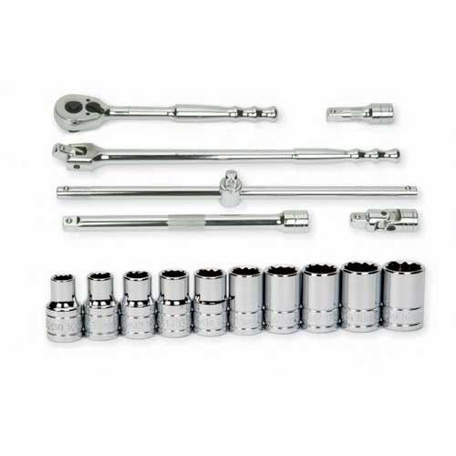 c. 1/2 In Dr Metric Socket and Drive Tool Set in Vinyl Pouc