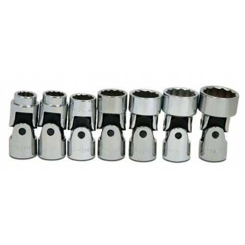 7 pc 3/8" Drive 12-Point SAE Universal Universal S...