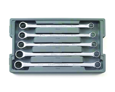 GearBox Metric Add On Double Box Ratcheting Wrench Set 5-Pc Com