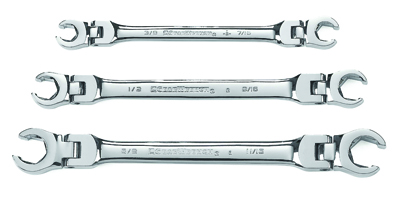 SAE Flex Flare Nut Wrench Set - 3-Pc