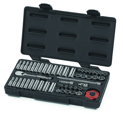 1/4 In Dr SAE/Metric 12-Pt Socket Set - 51-Pc