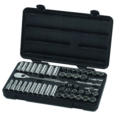 GearWrench 80701 1/2" SAE/Metric 12-Pt Socket Set, 49-Pc