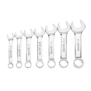 7 pc SAE Stubby Combination Wrench Set