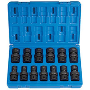 1/2 Inch Drivr 12 Pt Std Swivel Universal Flex Metric Socket Set