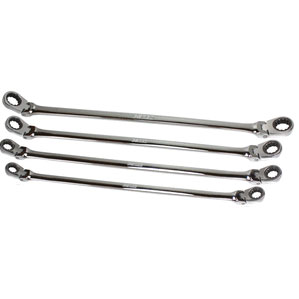Flexible Nonreversible SAE Ratcheting Wrench Set - 4-Pc