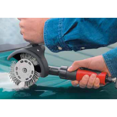 Autobrade Red DynaZip Air Tool w/ 1 Wire Wheel
