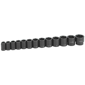 1/2 In Dr Std Fractional Impact Socket Set - 13-Pc