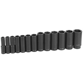 1/2 In Dr Deep Fractional Impact Socket Set - 13-Pc