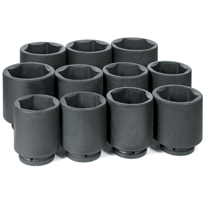 1 In Dr Deep Fractional 6 Pt Impact Socket Set - 11-Pc